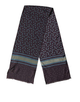 Foulard homme Dolce &amp; Gabbana en soie à motifs bordeaux, 132 cm x 33 cm