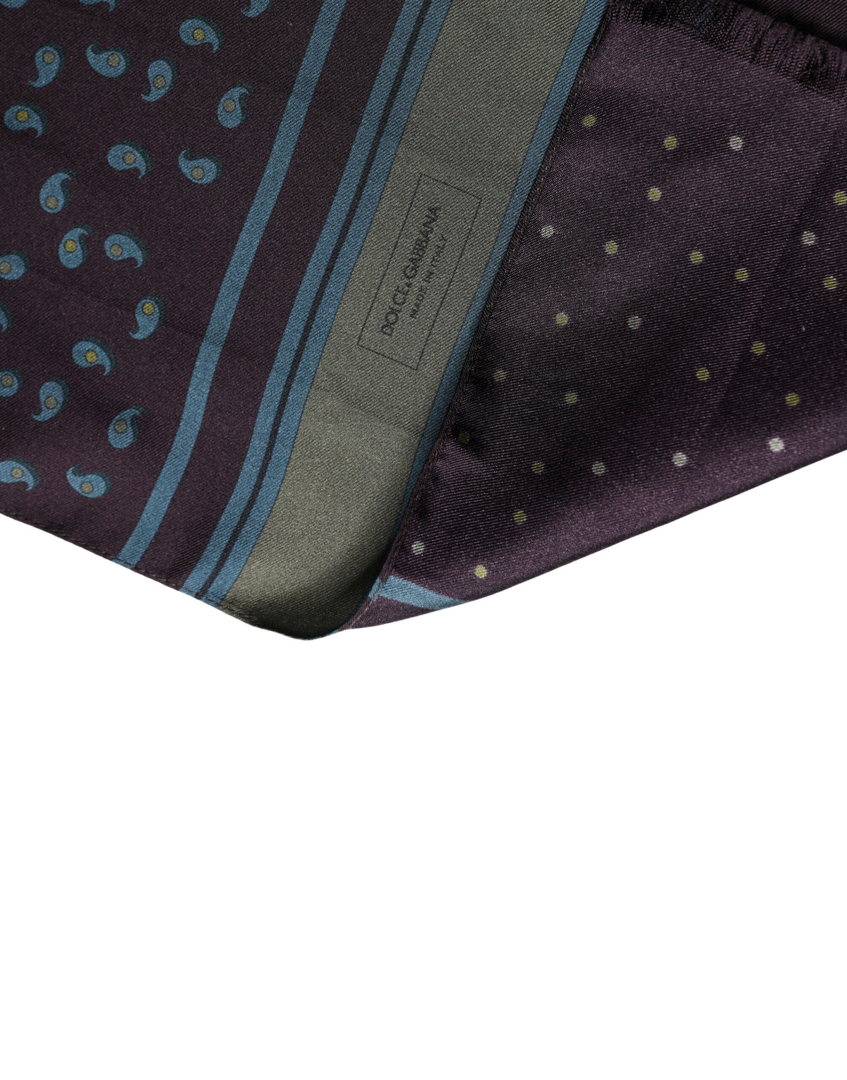 Foulard homme Dolce &amp; Gabbana en soie à motifs bordeaux, 132 cm x 33 cm