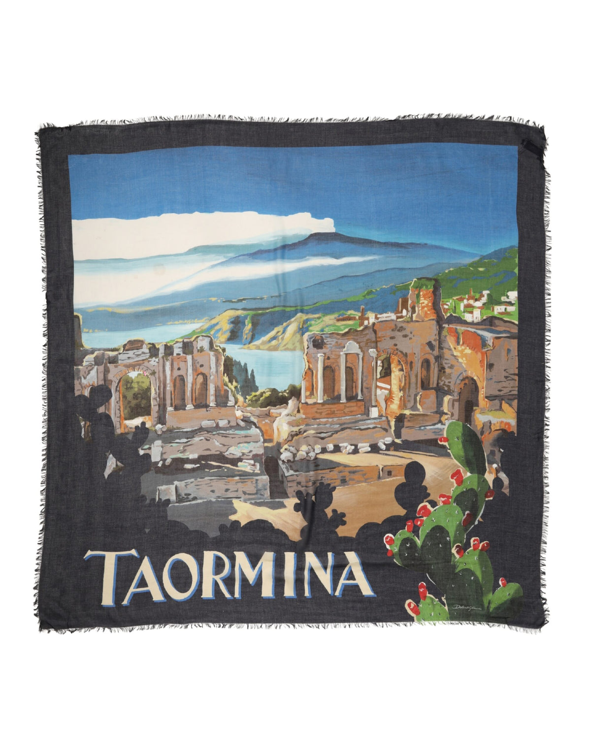 Châle Dolce &amp; Gabbana Taormina en modal multicolore 130 cm x 130 cm pour homme