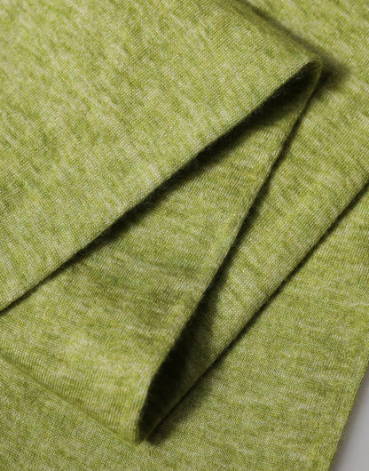 Dolce & Gabbana Green Cashmere Knitted Neck Foulard 280cm x11cm Men Scarf