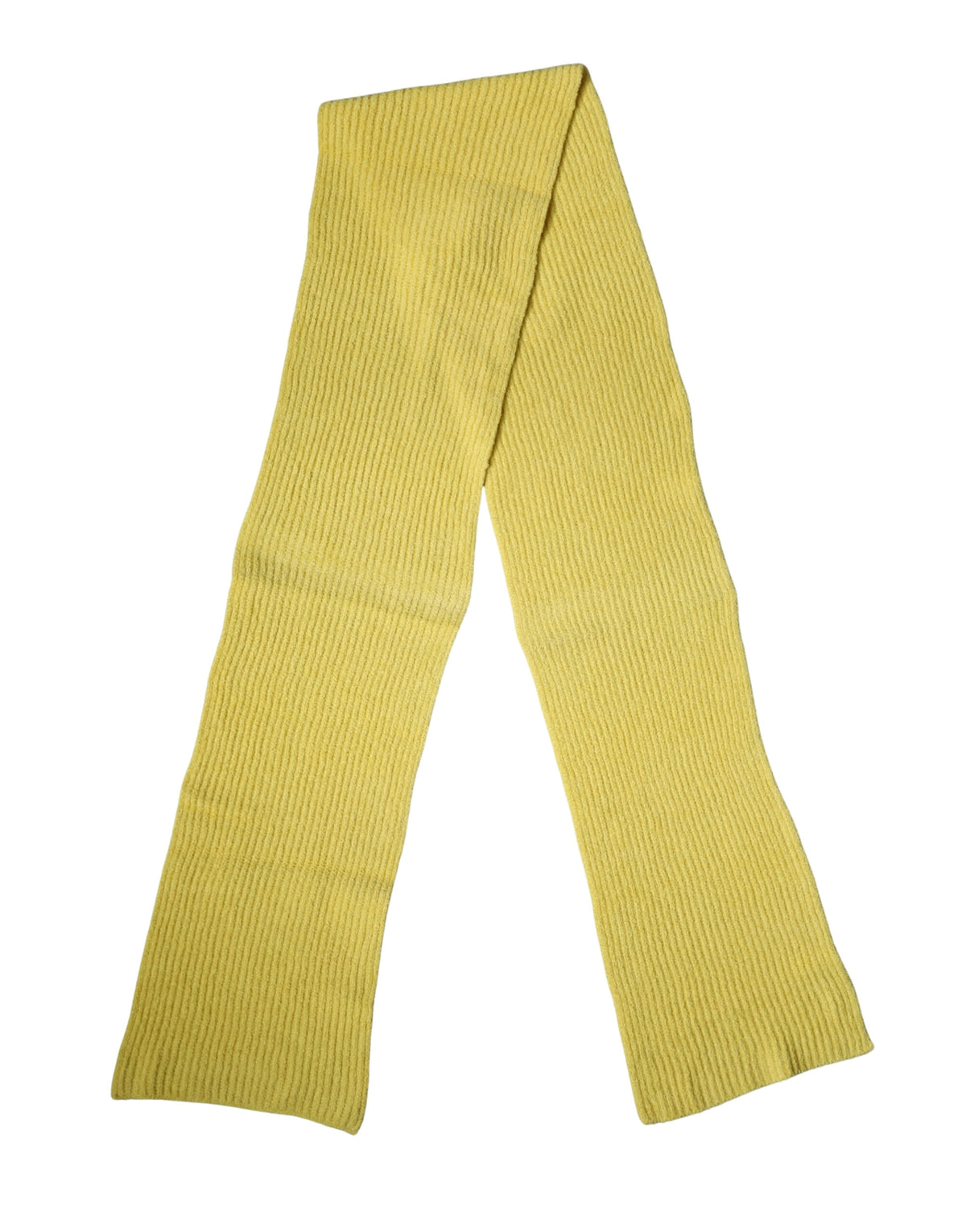 Écharpe Dolce &amp; Gabbana jaune en coton tricoté, 270 cm x 31 cm, pour homme