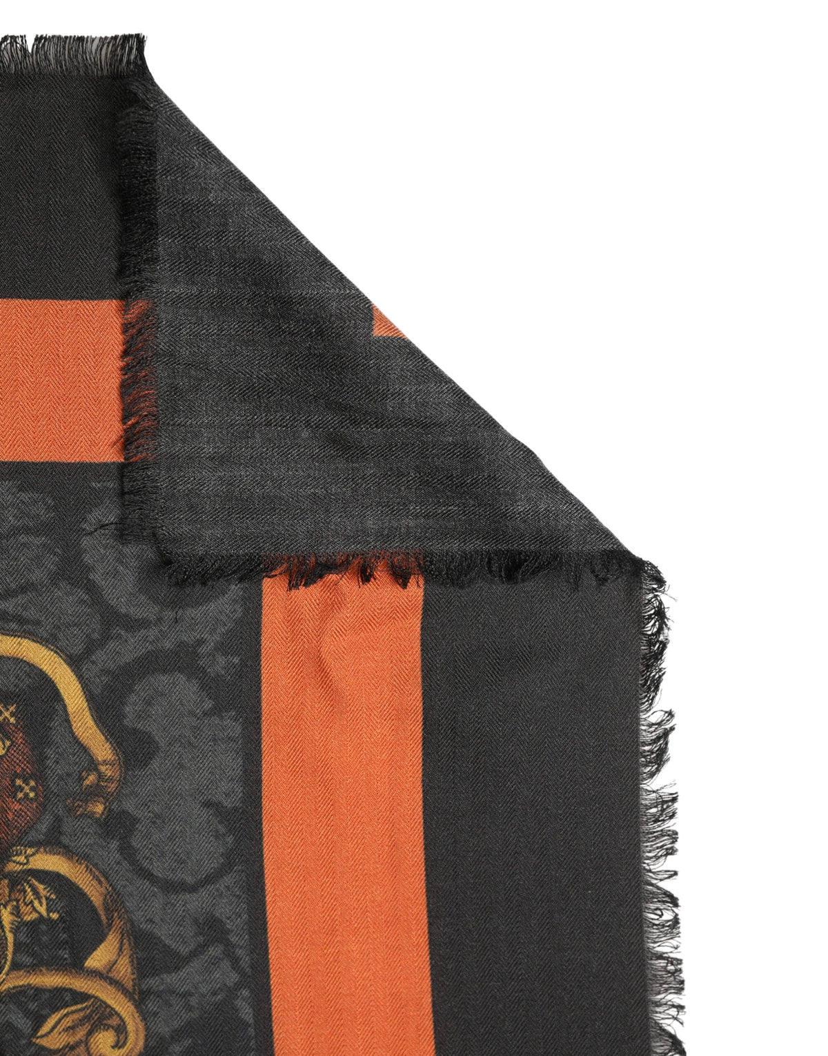Écharpe homme Dolce &amp; Gabbana en cachemire à imprimé blason multicolore, 272 cm x 132 cm