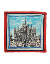 Écharpe homme Dolce &amp; Gabbana en cachemire imprimé Milano multicolore, 134 cm x 130 cm
