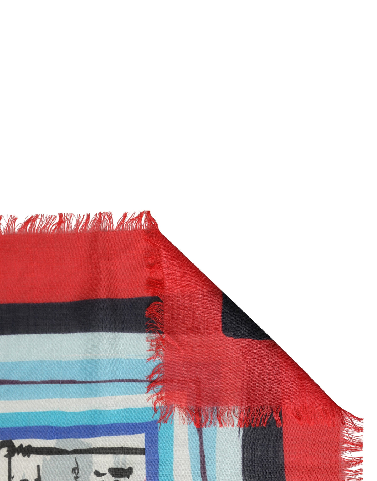 Écharpe homme Dolce &amp; Gabbana en cachemire imprimé Milano multicolore, 134 cm x 130 cm