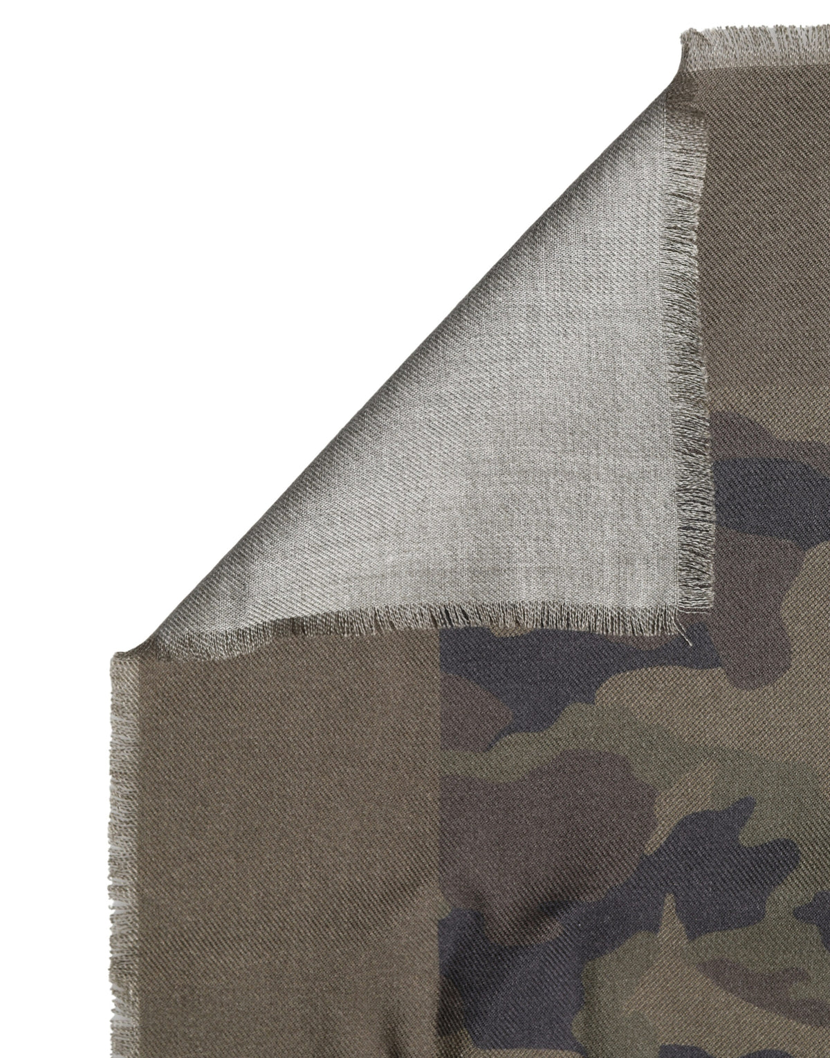 Écharpe homme Dolce &amp; Gabbana en cachemire à logo camouflage vert, 138 cm x 137 cm