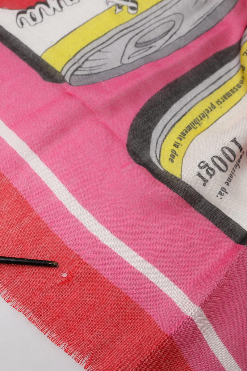 Dolce & Gabbana Pink DG Amore Print Neck Square Shawl Scarf