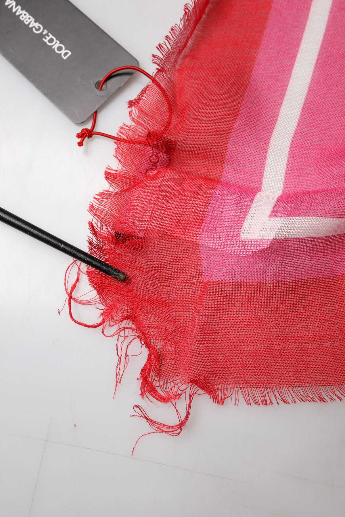 Dolce & Gabbana Pink DG Amore Print Neck Square Shawl Scarf