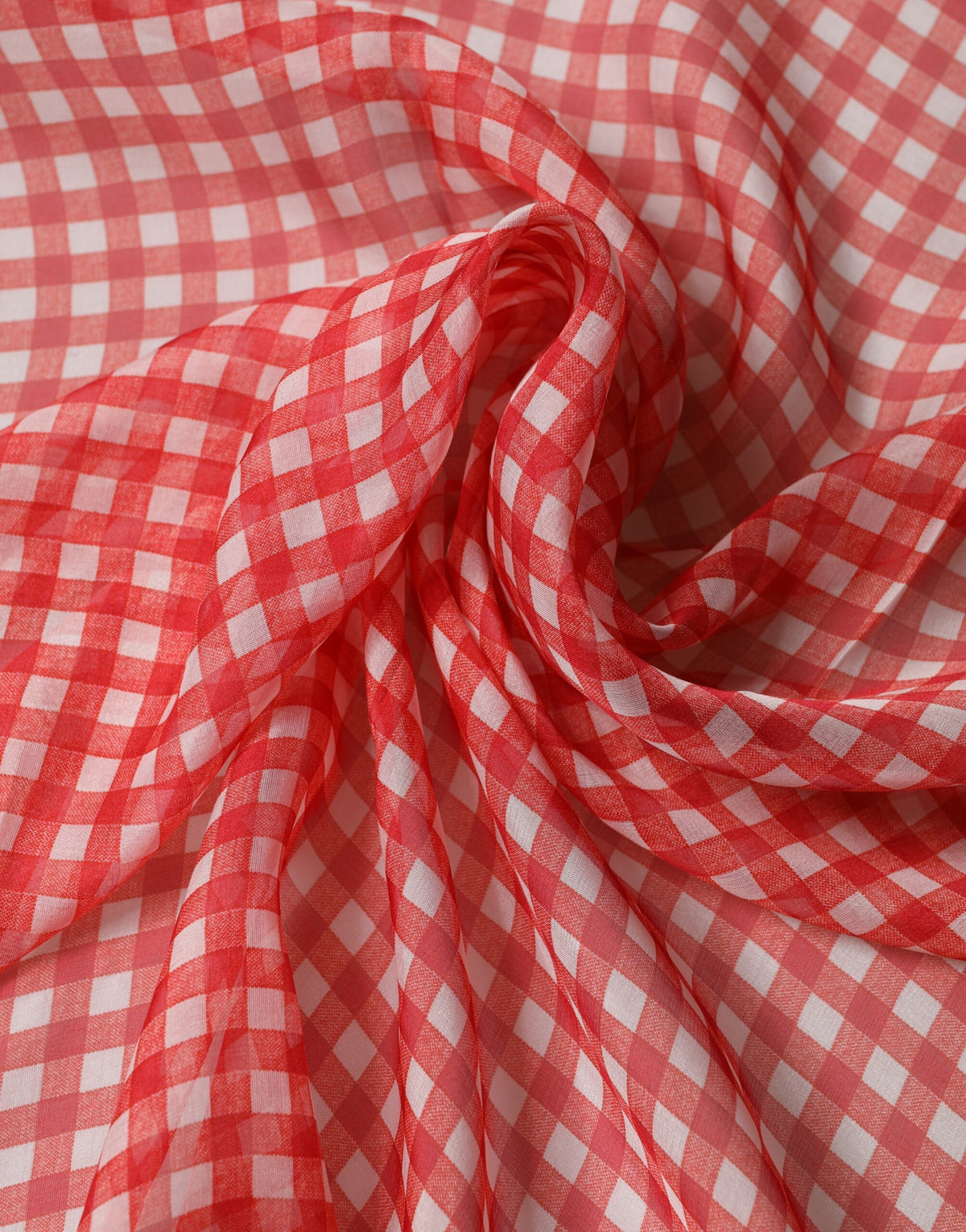 Dolce & Gabbana White Red Check Silk Wrap Foulard 140cm x 136cm