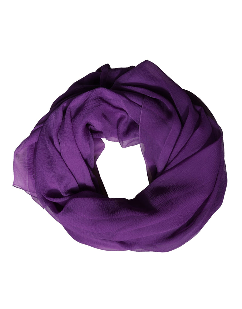 Dolce & Gabbana Purple Silk Neck Wrap Shawl Stole Scarf