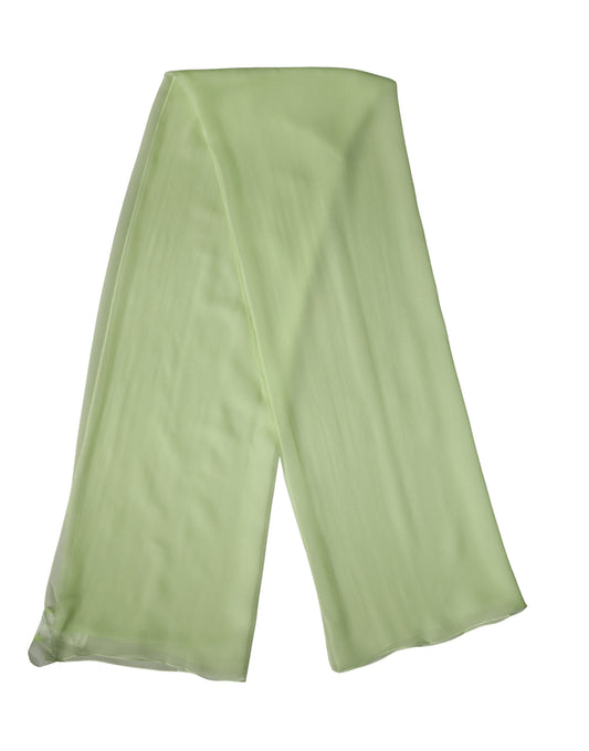 Dolce & Gabbana Light Green Silk Neck Wrap Stole Scarf
