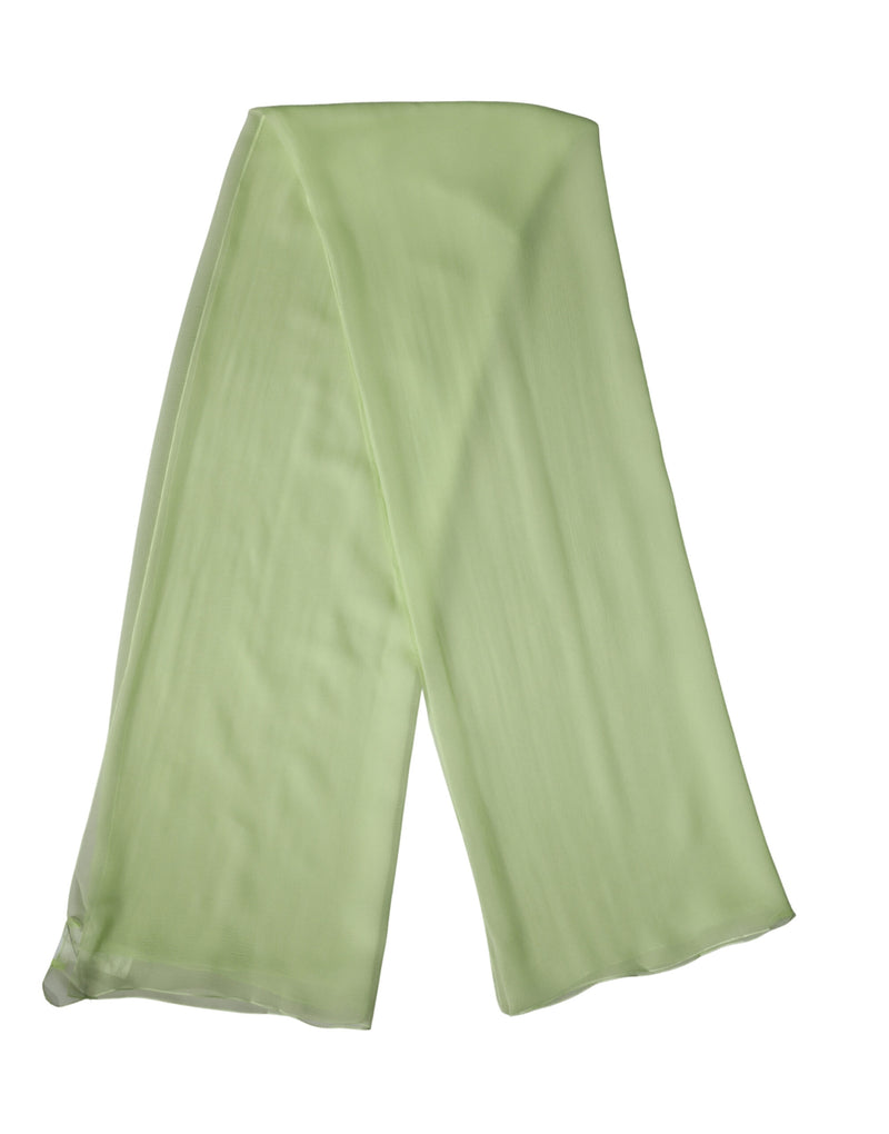 Dolce & Gabbana Light Green Silk Neck Wrap Stole Scarf