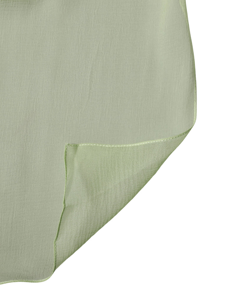 Dolce & Gabbana Light Green Silk Neck Wrap Stole Scarf