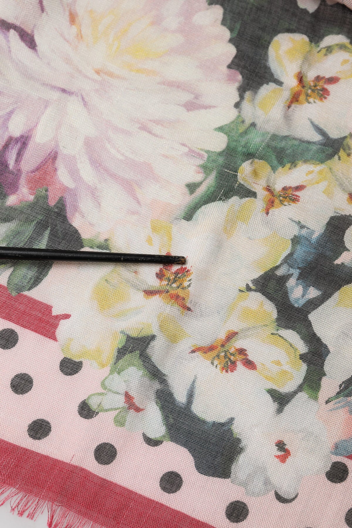 Dolce & Gabbana Multicolor Floral Print Square Stole Scarf
