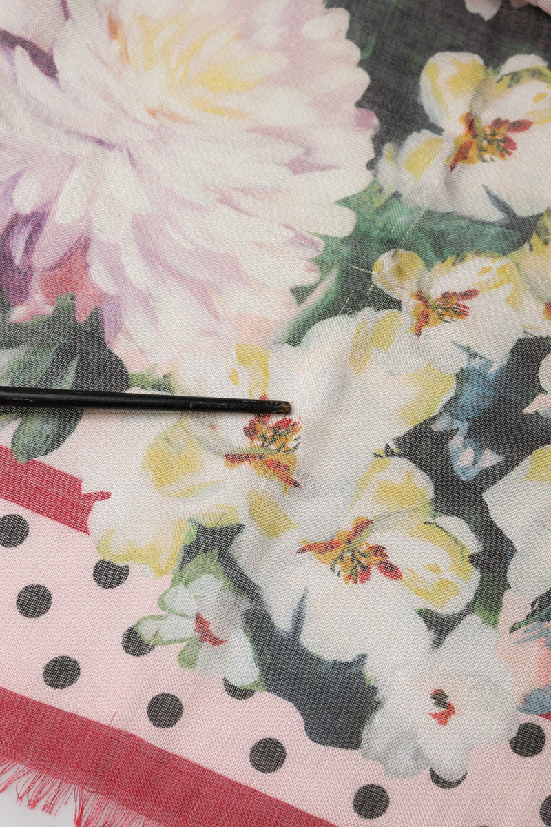 Dolce & Gabbana Multicolor Floral Print Square Stole Scarf