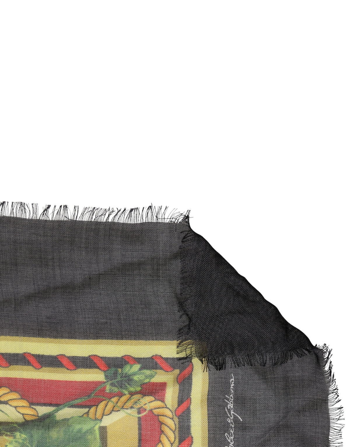 Dolce & Gabbana Multicolor Pumpkin Cashmere Stole Scarf