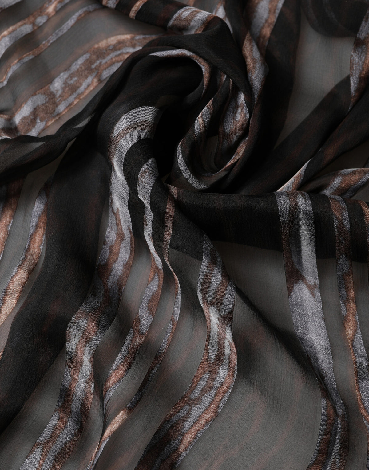 Dolce & Gabbana Black Stripes Silk Wrap Shawl Stole Scarf