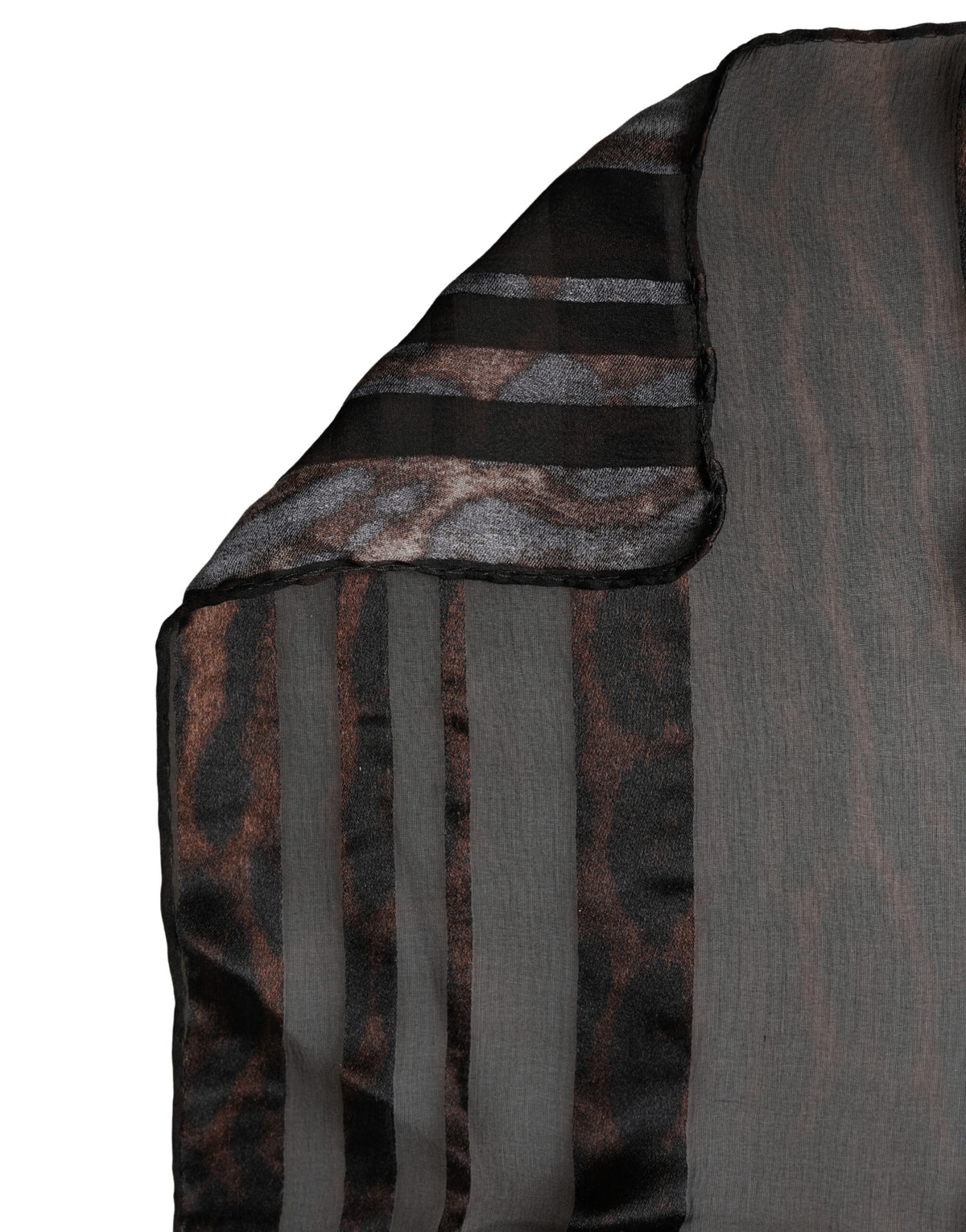 Dolce & Gabbana Black Stripes Silk Wrap Shawl Stole Scarf