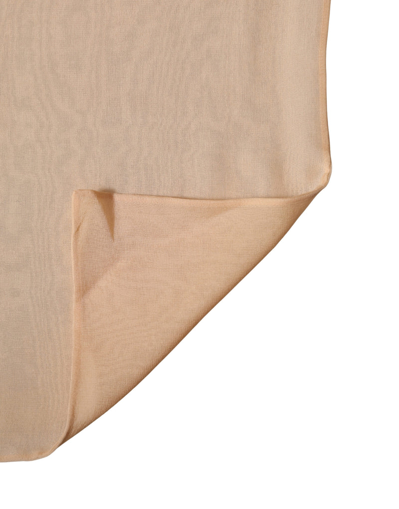 Dolce & Gabbana Beige Silk Sash Wrap Foulard Scarf