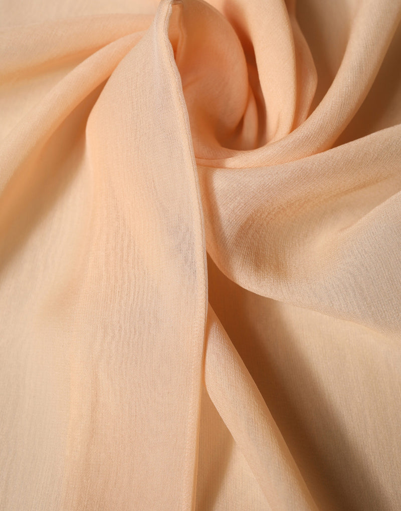 Dolce & Gabbana Beige Silk Sash Wrap Foulard Scarf
