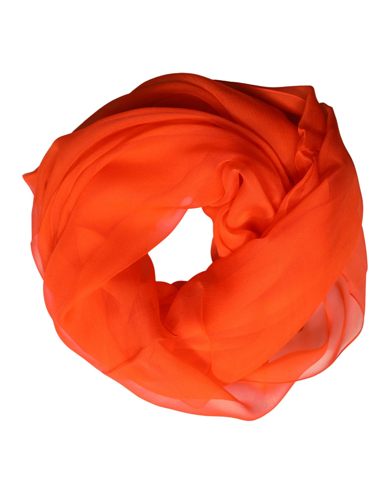 Dolce & Gabbana Bright Red Silk Wrap Shawl Foulard Scarf