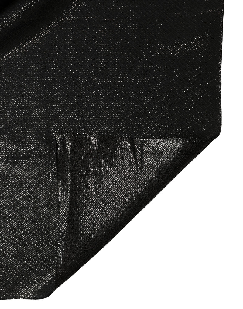 Dolce & Gabbana Black Silk Square Wrap Shawl Foulard Scarf