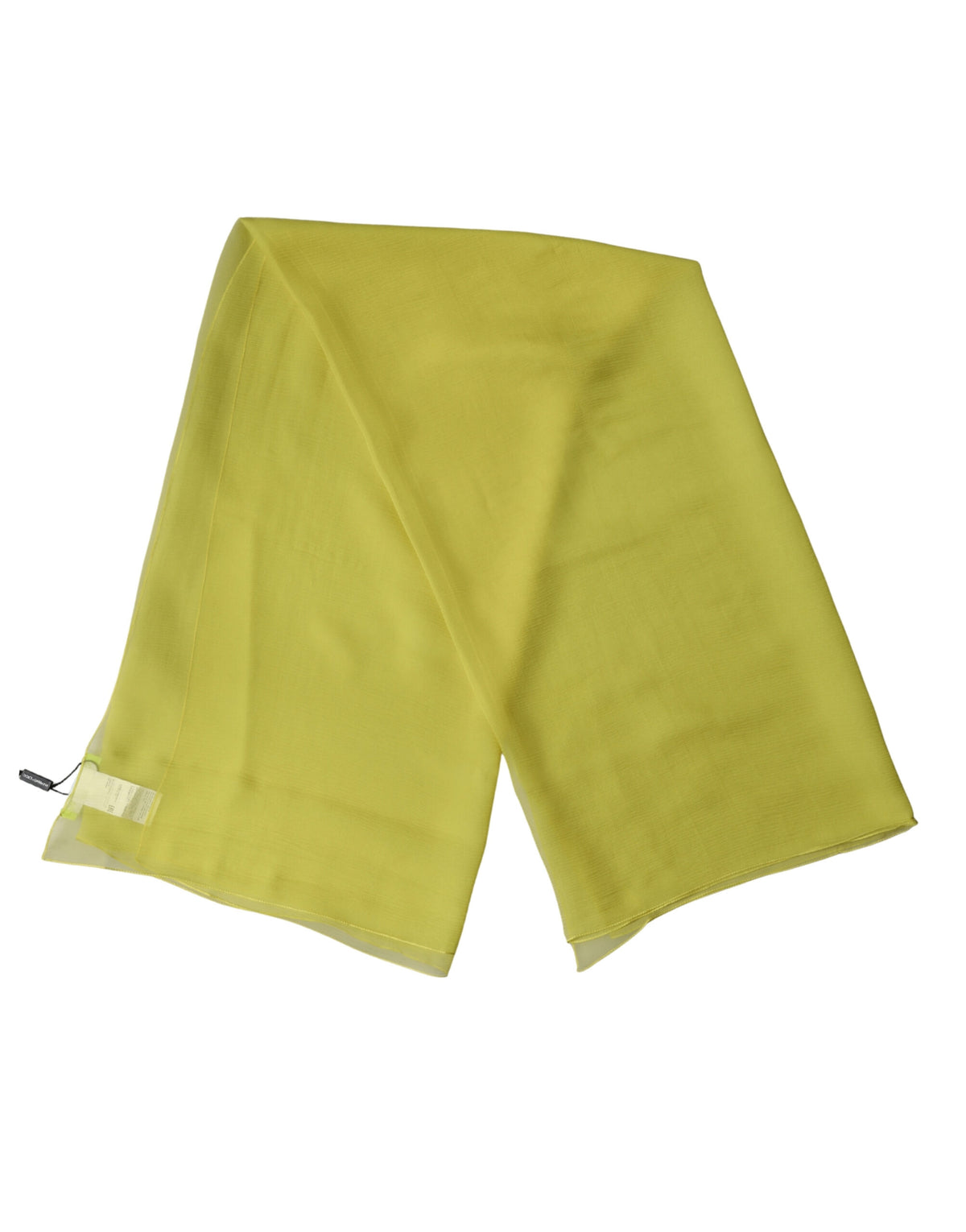 Dolce & Gabbana Yellow Silk Neck Wrap Shawl Foulard Scarf
