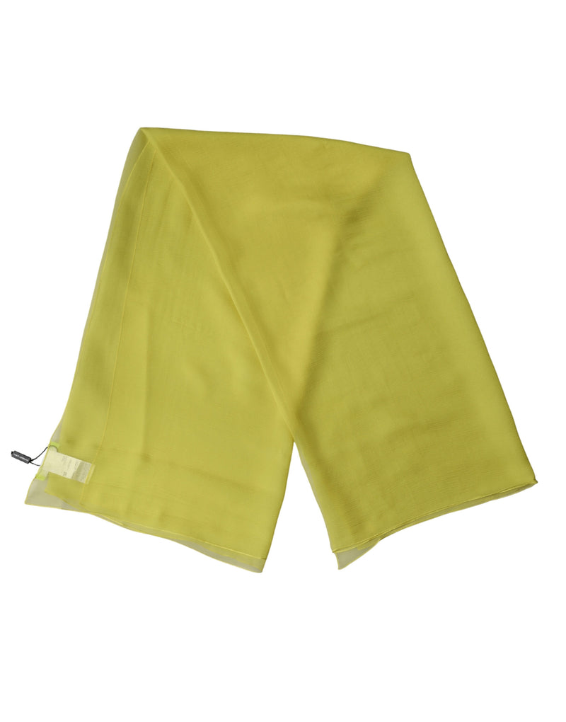 Dolce & Gabbana Yellow Silk Neck Wrap Shawl Foulard Scarf