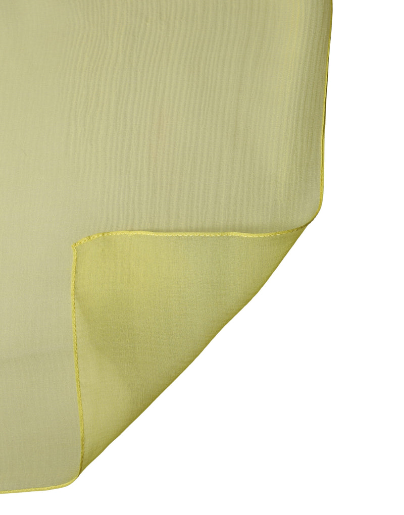 Dolce & Gabbana Yellow Silk Neck Wrap Shawl Foulard Scarf