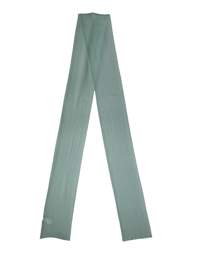 Dolce & Gabbana Teal Silk Sash Wrap Foulard Scarf