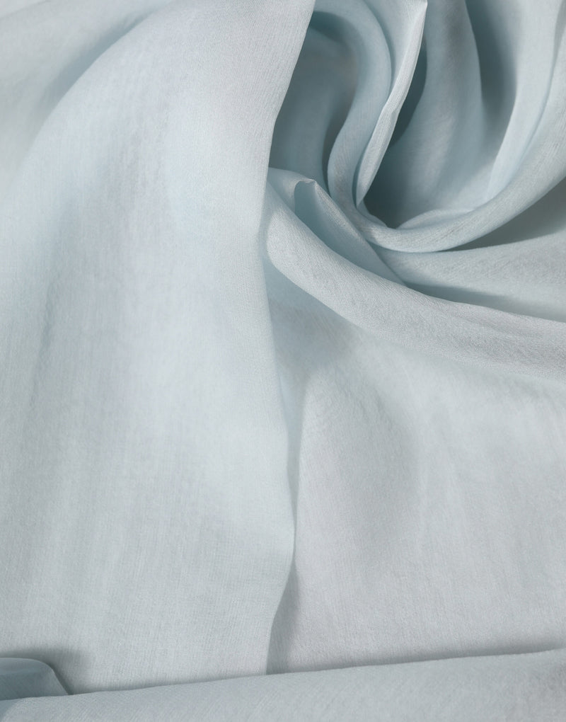 Dolce & Gabbana Light Blue Silk Sash Wrap Foulard Scarf
