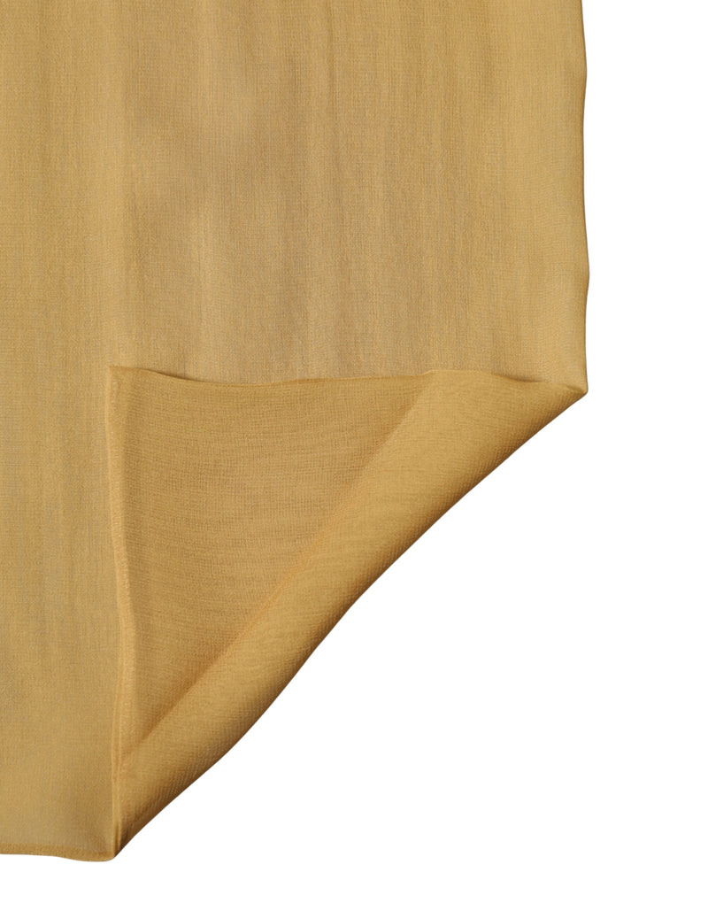 Dolce & Gabbana Brown Silk Sash Wrap Scarf 293.5cm x 19.5cm