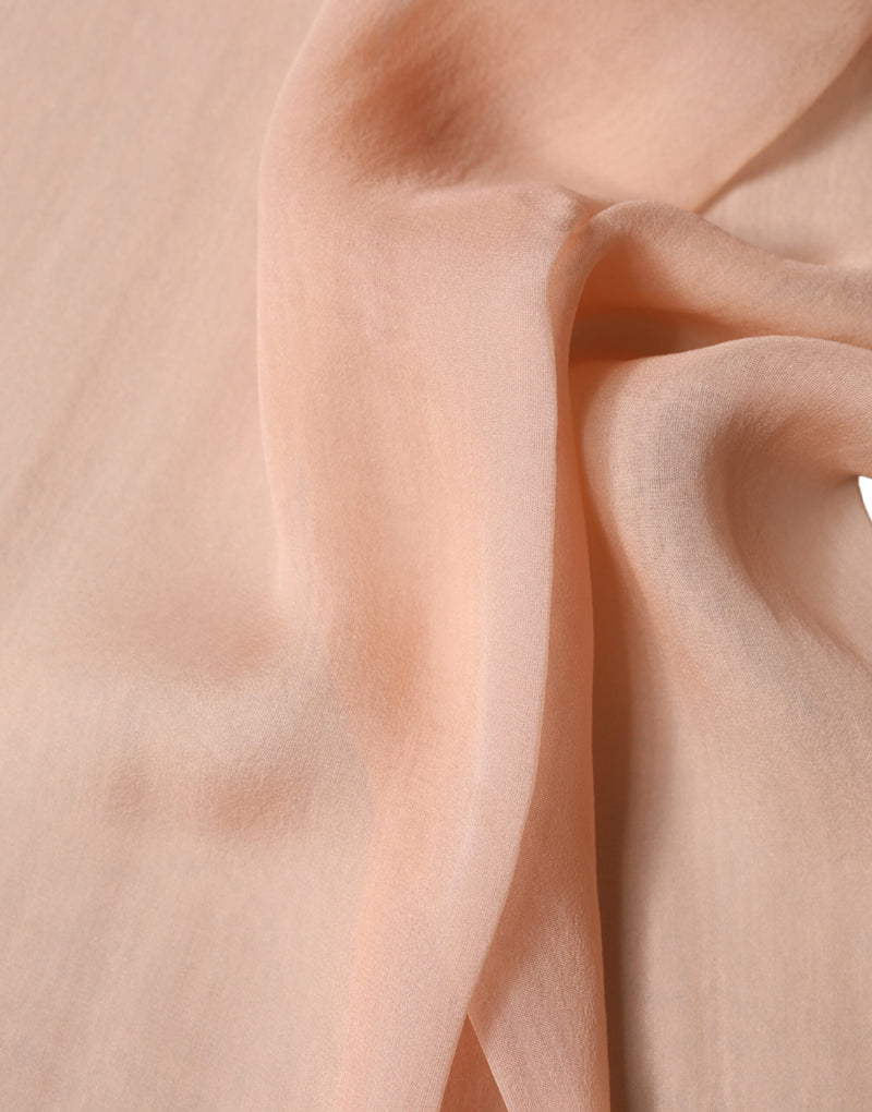 Dolce & Gabbana Light Pink Silk Sash Wrap Foulard Scarf