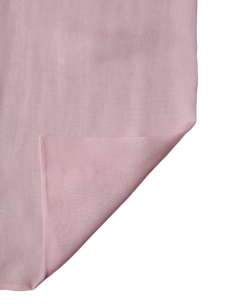 Dolce & Gabbana Pink Silk Sash Wrap Shawl Foulard