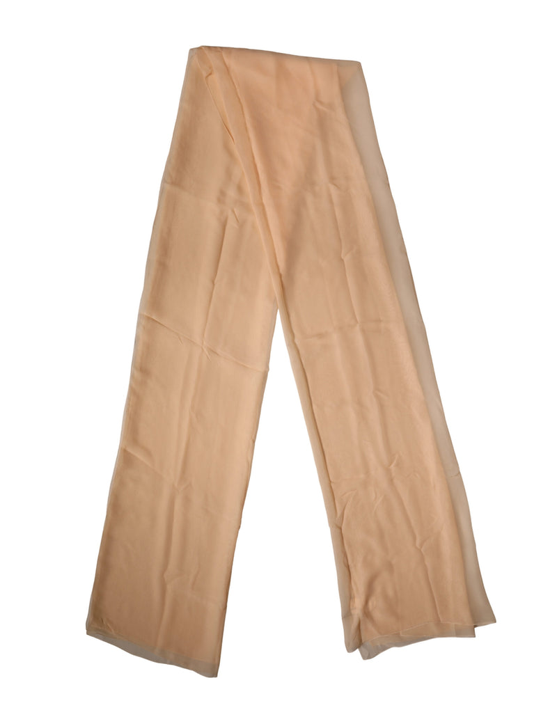Dolce & Gabbana Beige Silk Neck Wrap Shawl Scarf