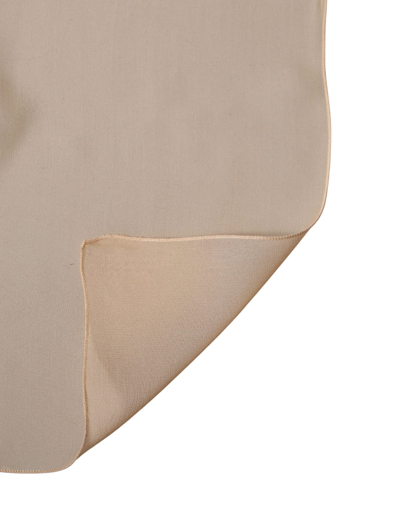 Dolce & Gabbana Beige Silk Neck Wrap Shawl Scarf