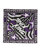 Dolce & Gabbana Black Purple DG King Cotton Foulard 51cm x 49.5cm Scarf