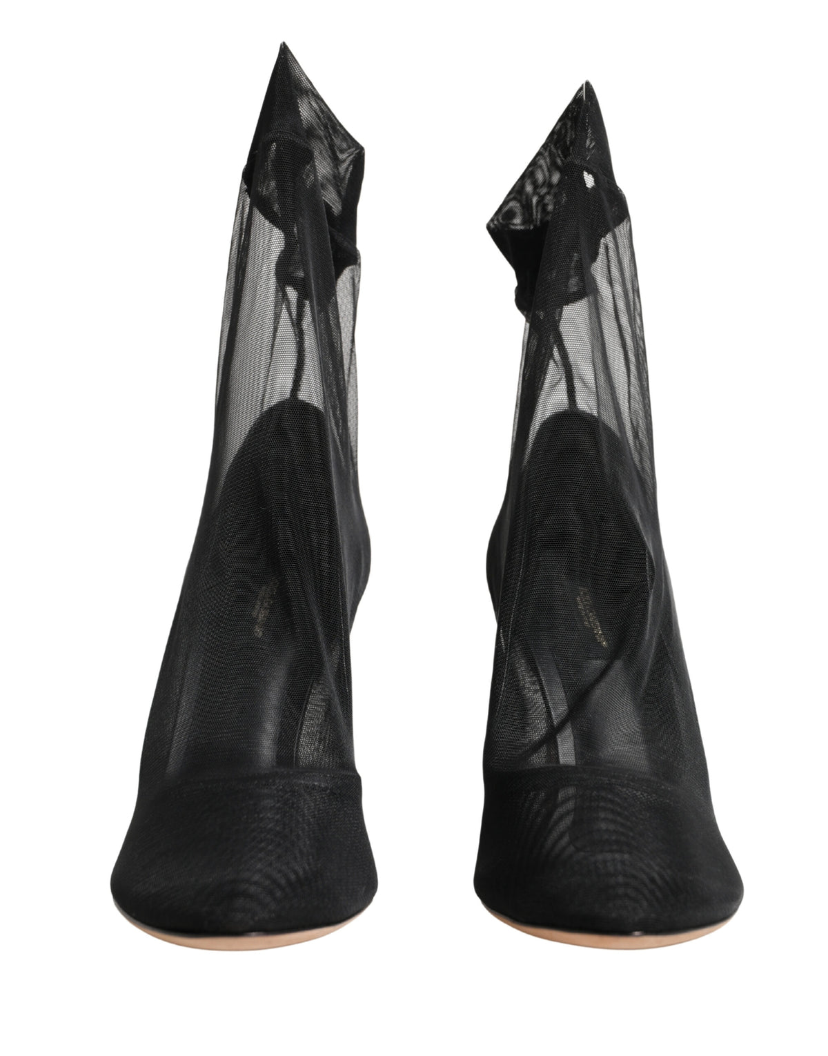 Dolce & Gabbana Black Nylon Stretch Mesh Sock Boots