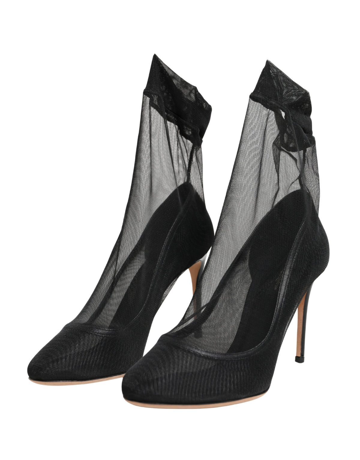 Dolce & Gabbana Black Nylon Stretch Mesh Sock Boots
