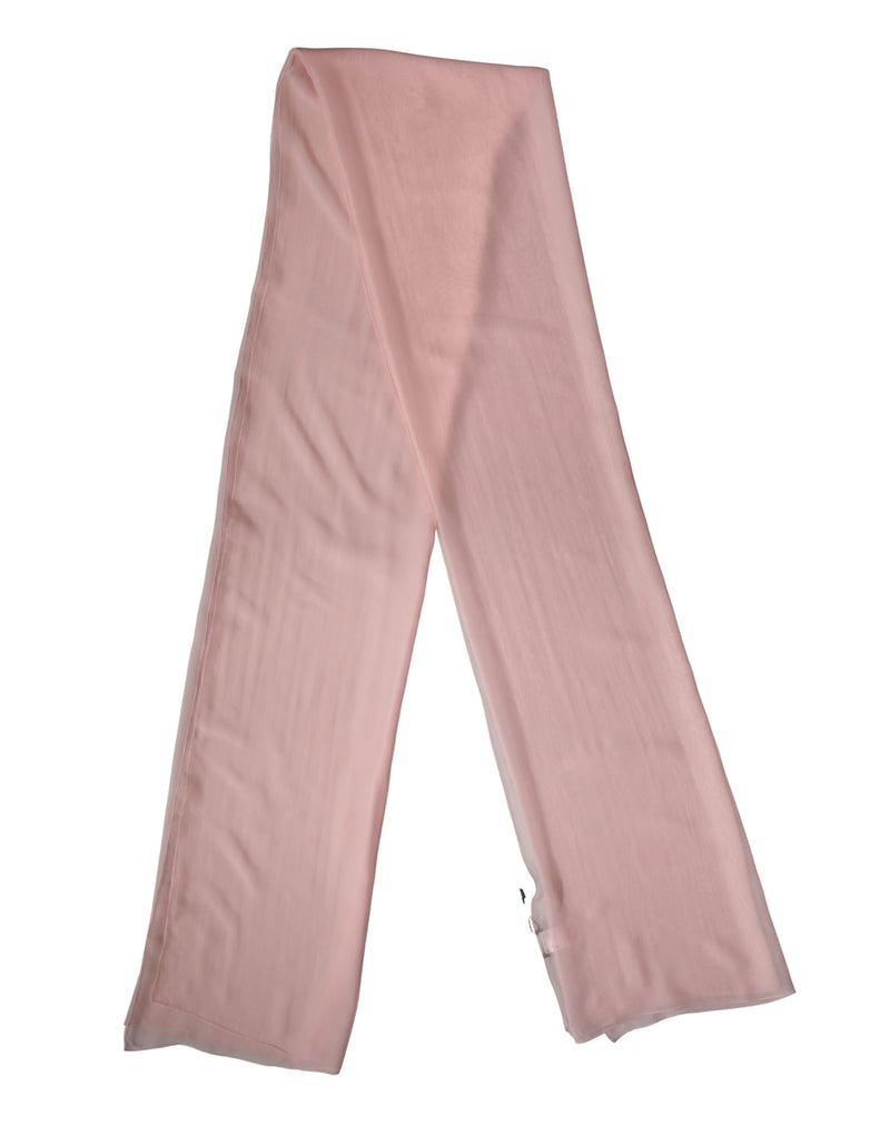 Dolce & Gabbana Light Pink Silk Neck Wrap Shawl Stole Scarf