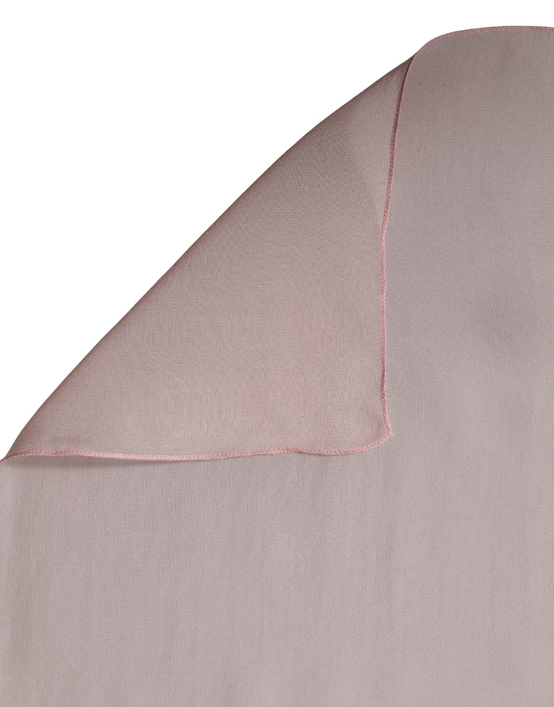 Dolce & Gabbana Light Pink Silk Neck Wrap Shawl Stole Scarf