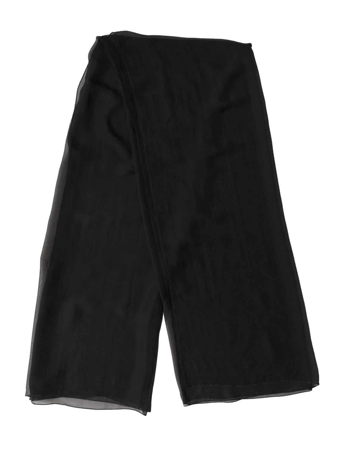 Dolce & Gabbana Black Silk Neck Wrap Shawl Stole Scarf