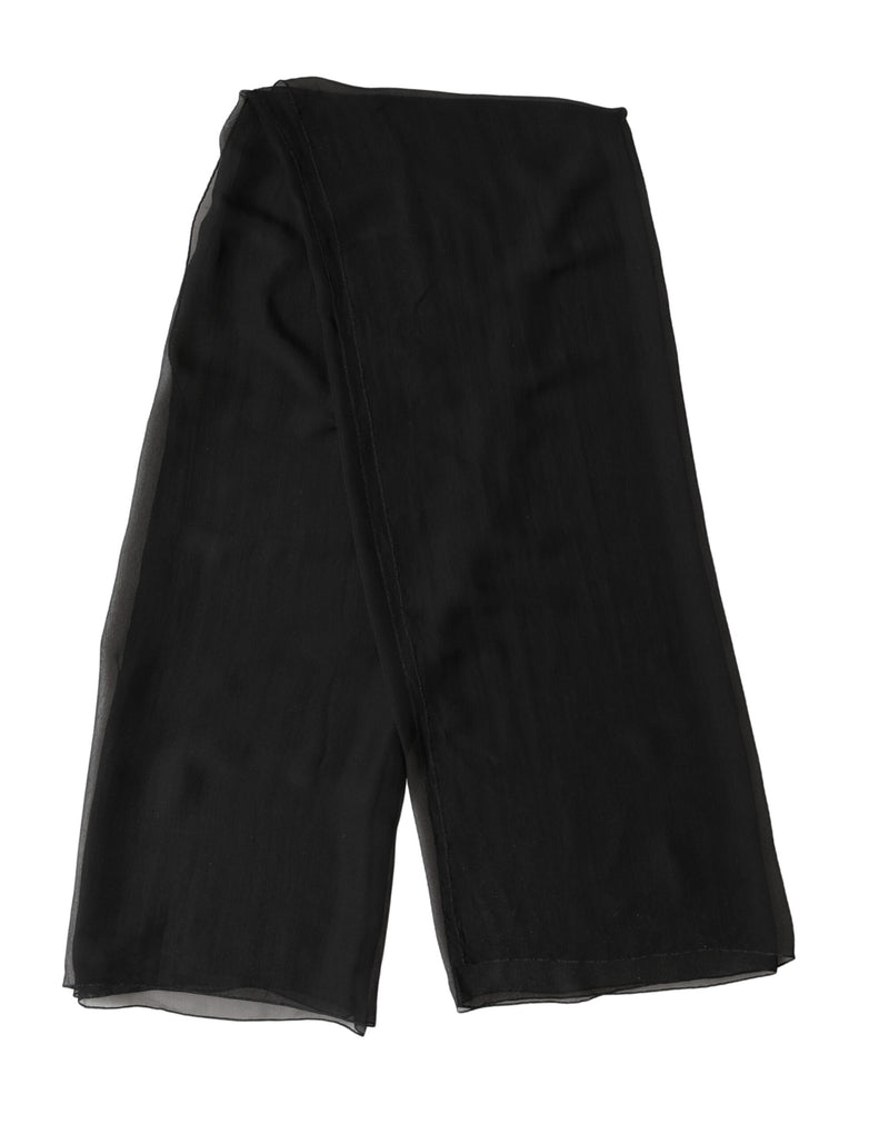 Dolce & Gabbana Black Silk Neck Wrap Shawl Stole Scarf