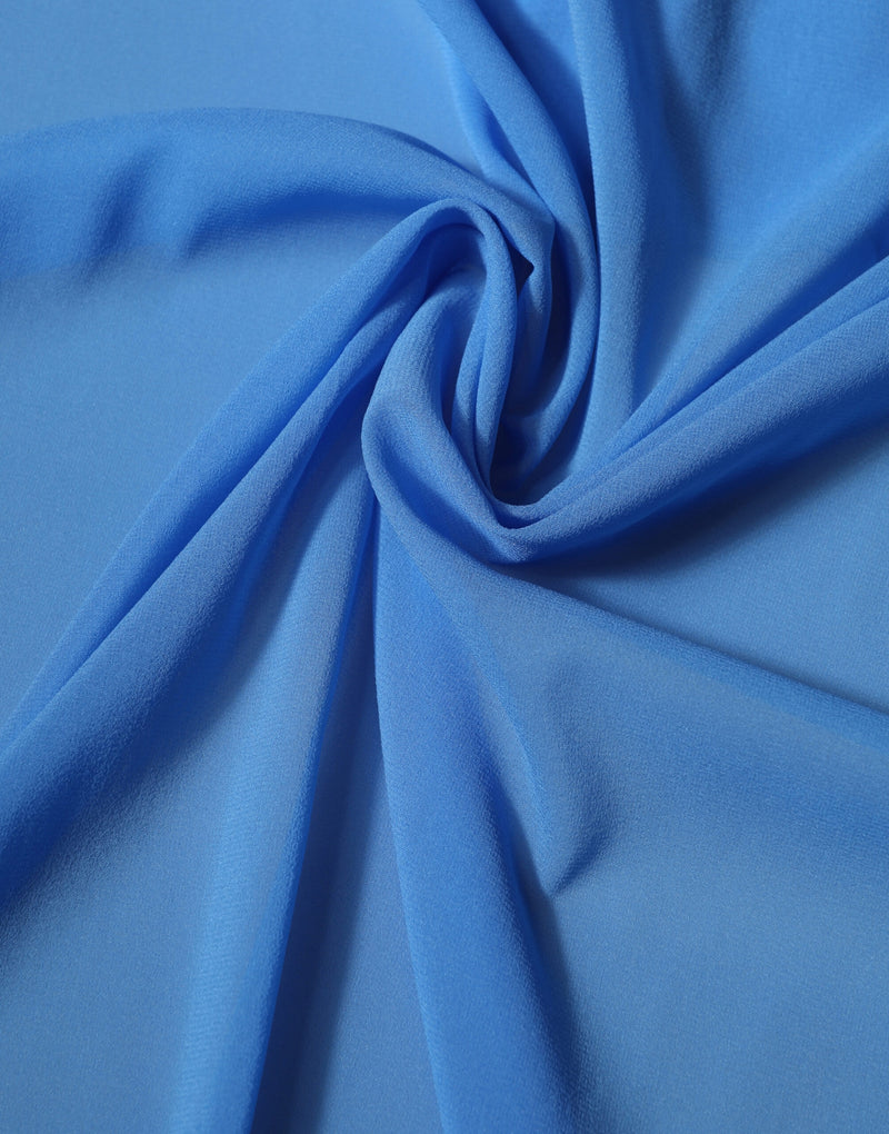 Dolce & Gabbana Blue Silk Neck Wrap Shawl Scarf 200cm x 64cm