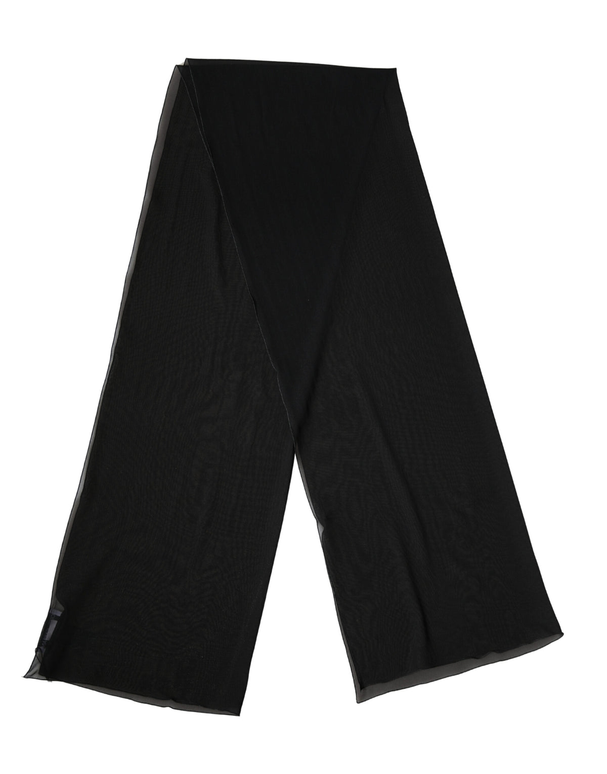 Dolce & Gabbana Black Silk Neck Wrap Shawl Stole Scarf