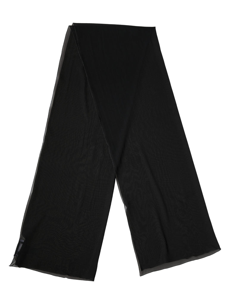 Dolce & Gabbana Black Silk Neck Wrap Shawl Stole Scarf