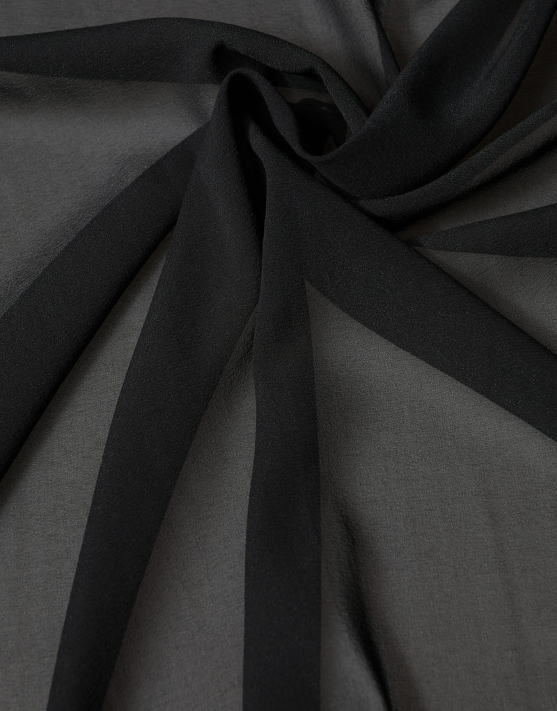 Dolce & Gabbana Black Silk Neck Wrap Shawl Stole Scarf