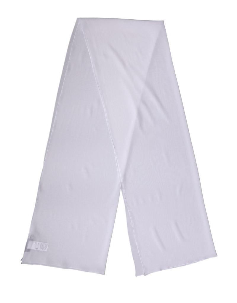 Dolce & Gabbana White Silk Neck Wrap Shawl Scarf 200cm x 64cm