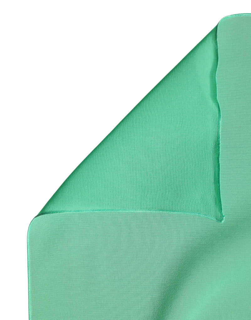 Dolce & Gabbana Green Silk Neck Wrap Shawl Scarf 200cm x 64cm