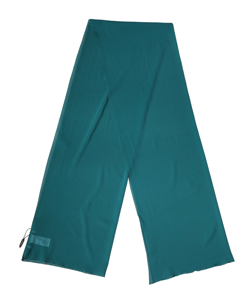 Dolce & Gabbana Blue Green Silk Neck Wrap Shawl Stole