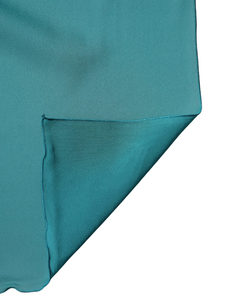 Dolce & Gabbana Blue Green Silk Neck Wrap Shawl Stole